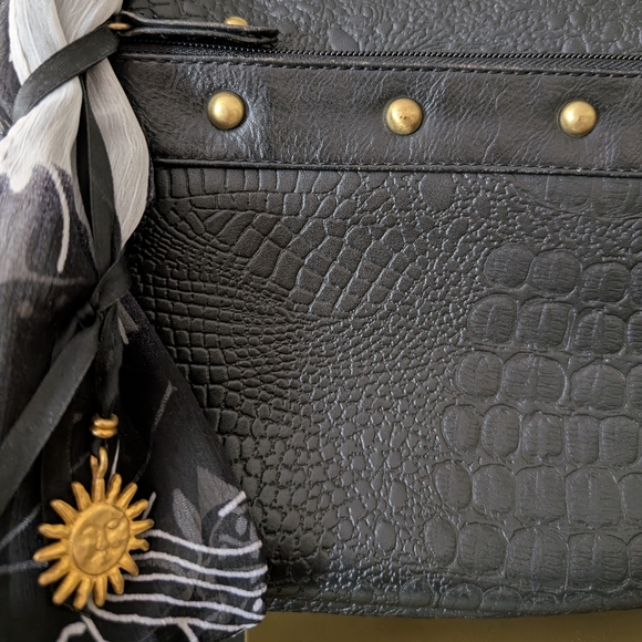 Great American leatherworks black bag with bronze rivets eeuc - Picture 12 of 15